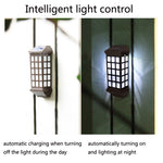 Solar Outdoor Long Panes Fence Wall Light Garden Decoration, Warm Light, White Light