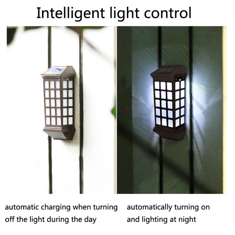 Solar Outdoor Long Panes Fence Wall Light Garden Decoration, Warm Light, White Light