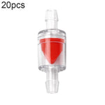 20 PCS Fish Tank Oxygen Pump Trachea Check Valve, 4mm (Red), 4mm (Black), 4mm (White), 4mm (Blue), 8mm (Red), 10mm (White), 12mm (White), 4mm (White Red), 4mm (White Black)