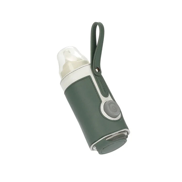 027 Leather Insulated Baby Bottle Cover Heating Bottle Bag, Free Size