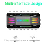 مروحة تبريد PWM 5V ARGB مع جهاز تحكم عن بعد لحافظة الكمبيوتر COOLMOON CM-MPAC، الأنماط: 4 في 1 (أبيض)، 4 في 1 (أسود)، جهاز تحكم 3 في 1 (أبيض)، جهاز تحكم 3 في 1 (أسود)