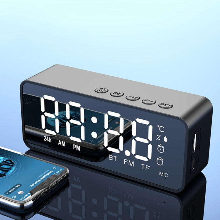 مكبر صوت بلوتوث منبه صغير مع مرآة ZXL-G50 يدعم بطاقة TF، ZXL-G50 أسود، ZXL-G50 أبيض، ZXL-G50 وردي
