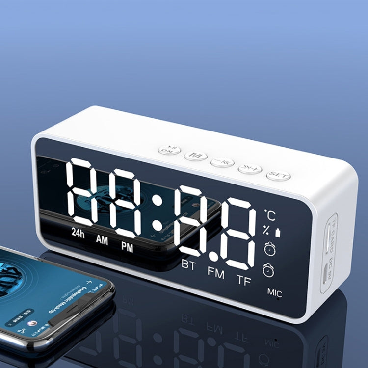 مكبر صوت بلوتوث منبه صغير مع مرآة ZXL-G50 يدعم بطاقة TF، ZXL-G50 أسود، ZXL-G50 أبيض، ZXL-G50 وردي