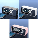 مكبر صوت بلوتوث منبه صغير مع مرآة ZXL-G50 يدعم بطاقة TF، ZXL-G50 أسود، ZXL-G50 أبيض، ZXL-G50 وردي