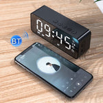 مكبر صوت بلوتوث منبه صغير مع مرآة ZXL-G50 يدعم بطاقة TF، ZXL-G50 أسود، ZXL-G50 أبيض، ZXL-G50 وردي