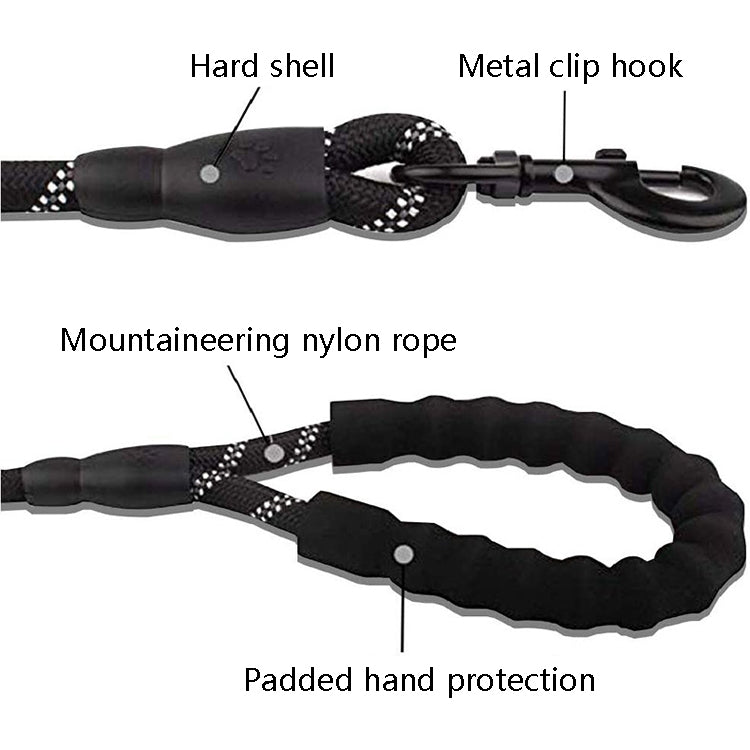 Pet Supplies Reflective Dog Pull Rope, Size:, Length 150cm Thick 1.2cm, Long 150cm Thick 0.8cm, Long 200cm Thick 1.2cm