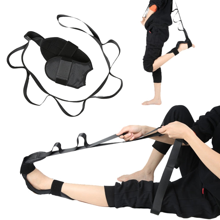 Yoga Stretch Trainer Rehabilitation Correction Belt Foot Drop Stretcher, Oxford Black