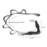 Yoga Stretch Trainer Rehabilitation Correction Belt Foot Drop Stretcher, Oxford Black