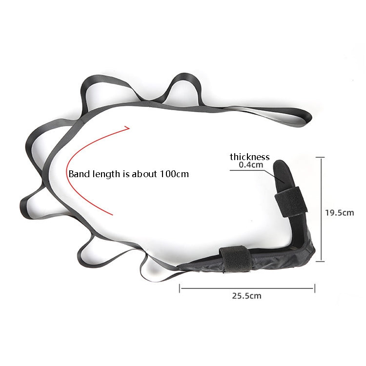 Yoga Stretch Trainer Rehabilitation Correction Belt Foot Drop Stretcher, Oxford Black