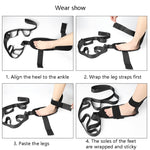 Yoga Stretch Trainer Rehabilitation Correction Belt Foot Drop Stretcher, Oxford Black