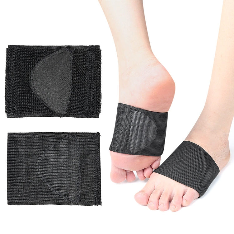Flat Foot Bow Support Half Pad Elastic Bandage Foot Pad, Black S, Black M, Black L