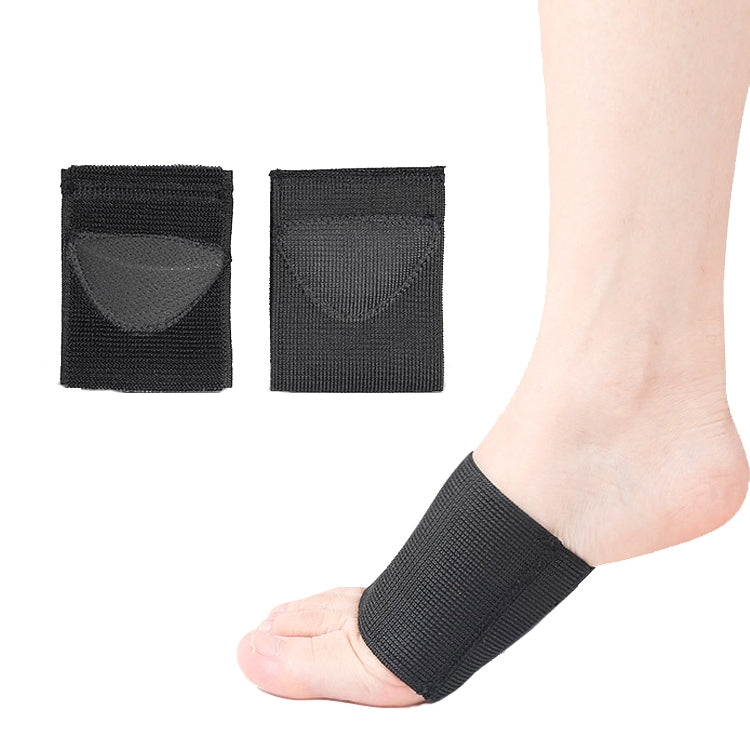 Flat Foot Bow Support Half Pad Elastic Bandage Foot Pad, Black S, Black M, Black L