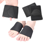 Flat Foot Bow Support Half Pad Elastic Bandage Foot Pad, Black S, Black M, Black L