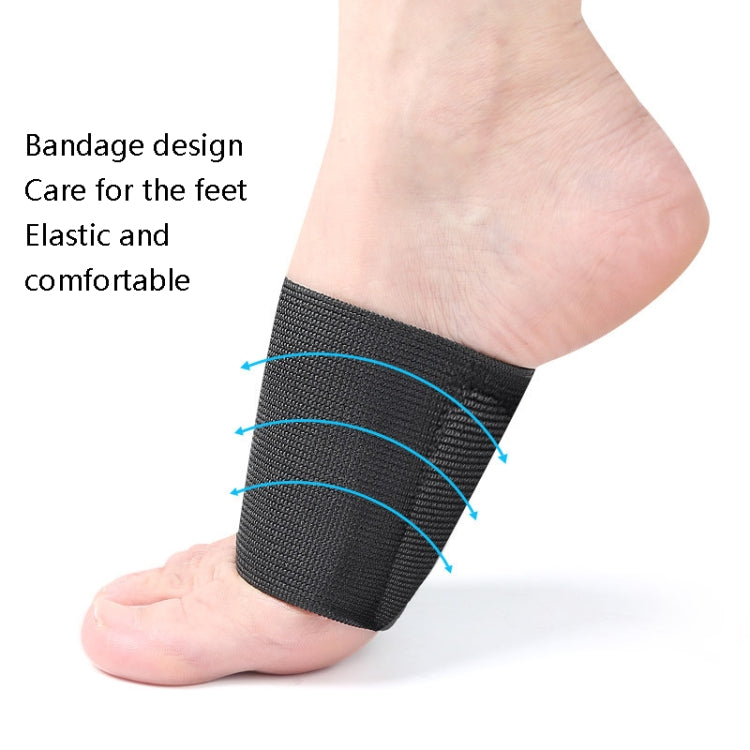 Flat Foot Bow Support Half Pad Elastic Bandage Foot Pad, Black S, Black M, Black L