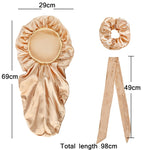 3 PCS/Set Hair Care Long Cap + Turban + Hair Ring, Red, Blue, Purple, Black, White, Orange, Rose Red, Silver, Champagne, Lake Blue