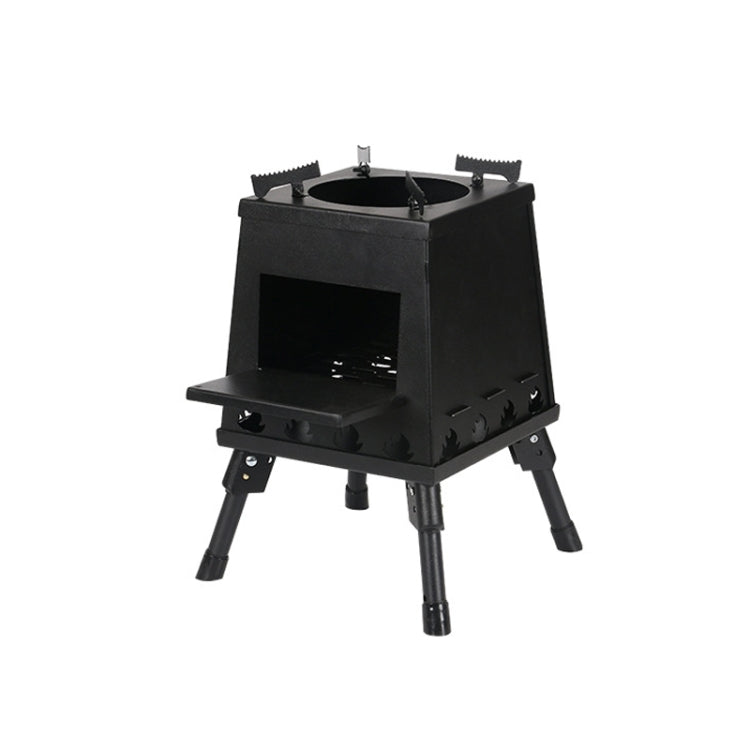 Outdoor Camping Folding Portable Barbecue Wood Stove, Size:, Small (Green), Small (Black), Small (Stainless Steel), Large (Green), Large (Black), Large (Stainless Steel)