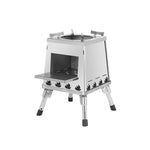 Outdoor Camping Folding Portable Barbecue Wood Stove, Size:, Small (Green), Small (Black), Small (Stainless Steel), Large (Green), Large (Black), Large (Stainless Steel)