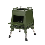 Outdoor Camping Folding Portable Barbecue Wood Stove, Size:, Small (Green), Small (Black), Small (Stainless Steel), Large (Green), Large (Black), Large (Stainless Steel)