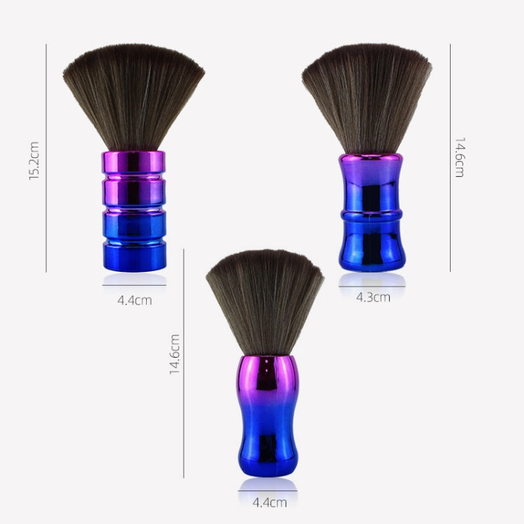 فرشاة شعر مطلية بالكهرباء لإزالة الشعر المتكسر وتنظيف الرقبة، بأربعة أقسام ذهبي، بأربعة أقسام فضي، بأربعة أقسام بنفسجي متدرج، مقبض دائري فضي، مقبض دائري ذهبي، مقبض دائري أصفر متدرج، مقبض دائري بنفسجي أصفر متدرج