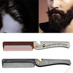 Folding Oil Head Comb Beard Styling Comb, Plating Gray, Amber