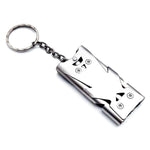 Outdoor High Decibel Stainless Steel Three-Tube Survival Rescue Whistle, Silver, Grey, Black, Colorful, Gold