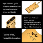 Outdoor High Decibel Stainless Steel Three-Tube Survival Rescue Whistle, Silver, Grey, Black, Colorful, Gold