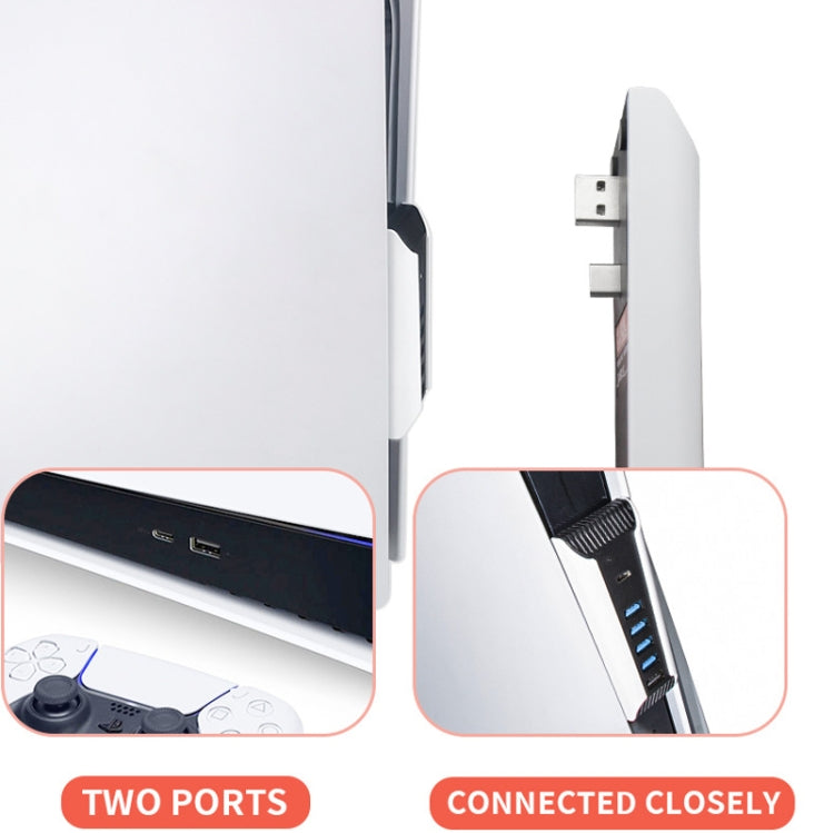 5 in 1 USB HUB For PS5 Console, For PS5   5 in 1
