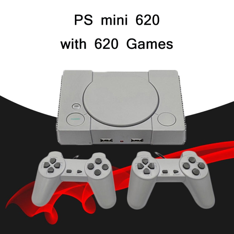 8-Bit Mini Double Players TV Game Console Built-in 620 Games, PS1 mini (EU Plug)