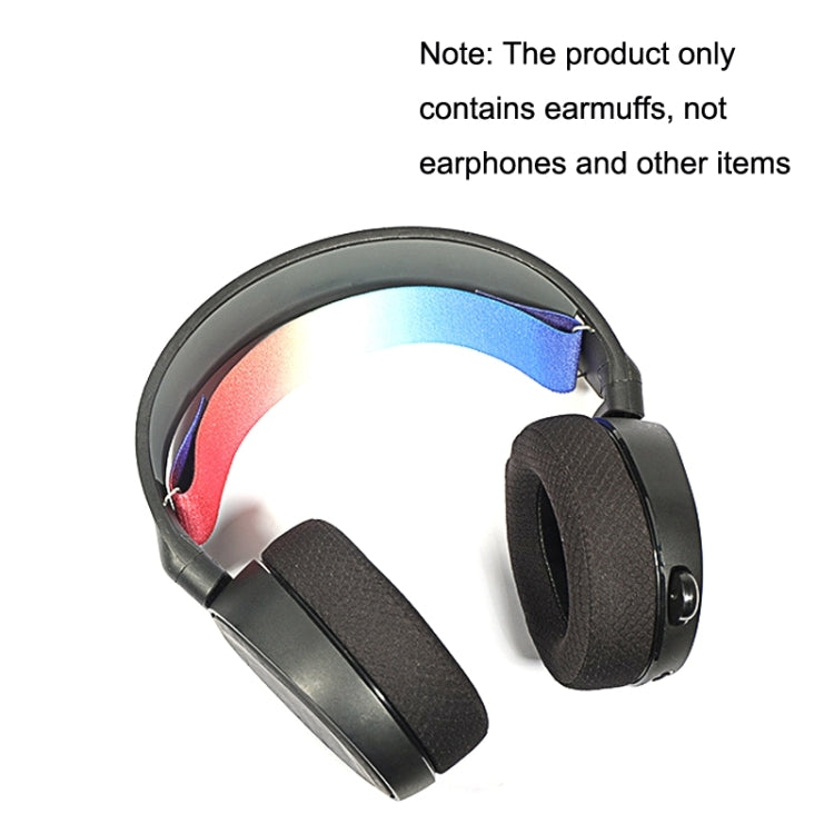 2pcs Sponge Headset Pad for Steelseries Arctis Pro / Arctis 3 / 5 / 7(Black Grey Leather), TBD0601869701B, TBD0601869701C, TBD0601869701D, TBD0601869701E, TBD0601869701F, TBD0601869701G, TBD0601869701H, TBD0601869701J, TBD0601869701A