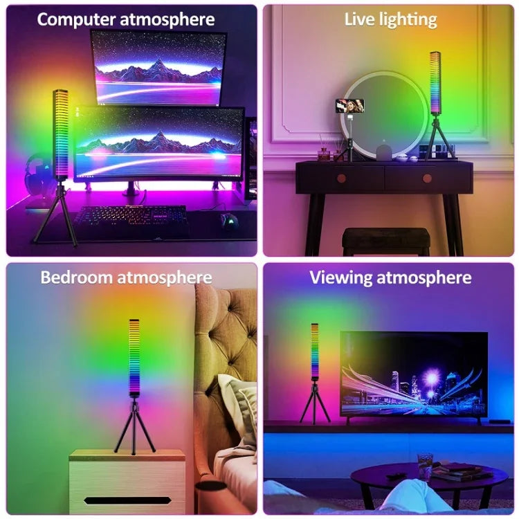 3D Pickup Atmosphere Light Desktop Music Rhythm Lamp,, USB Plug, USB Charging