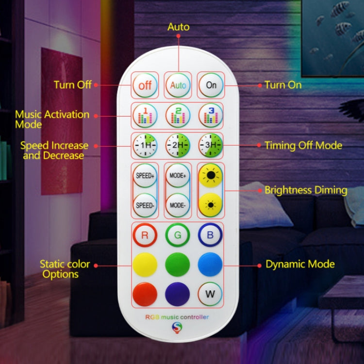 2.4G Remote Control LED Symphony Marquee Light Strip, Length:, 2m 28 LEDs, 3m 42 LEDs, 4m 56 LEDs, 5m 70 LEDs, 7.5m 105 LEDs, 10m 140 LEDs