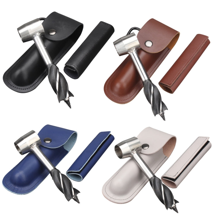 Outdoor Survival Punch Drill Bit Tool Set, Black, Blue, Brown, Beige