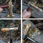 Outdoor Survival Punch Drill Bit Tool Set, Black, Blue, Brown, Beige