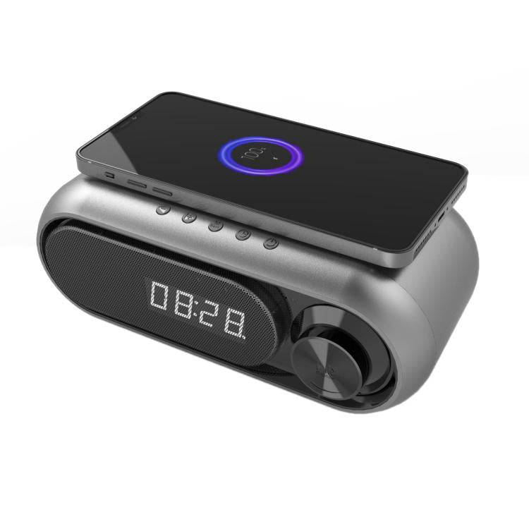 Wireless Charging Bluetooth Speaker Desktop LED Clock