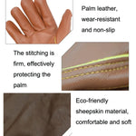 1 Pair Floral Garden Cut-Resistant Leather Gloves, Size:, S, M, L, XL