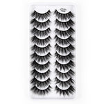 10 Pairs 3D Cat Eye False Eyelashes Naturally Thick And Fluffy Eyelashes, Y600, Y601, Y602, Y603, Y604, Y605, Y606, Y607, Y608, Y609