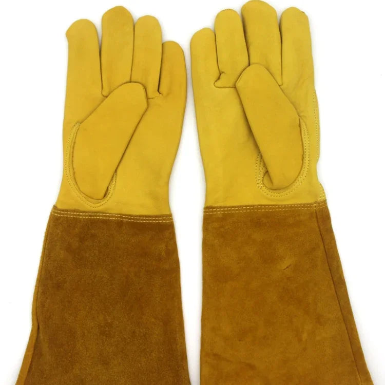 1 Pair JJ-GD305 Genuine Leather Stab-Resistant Cut-proof Garden Gloves, Size:, S, M, L, XL
