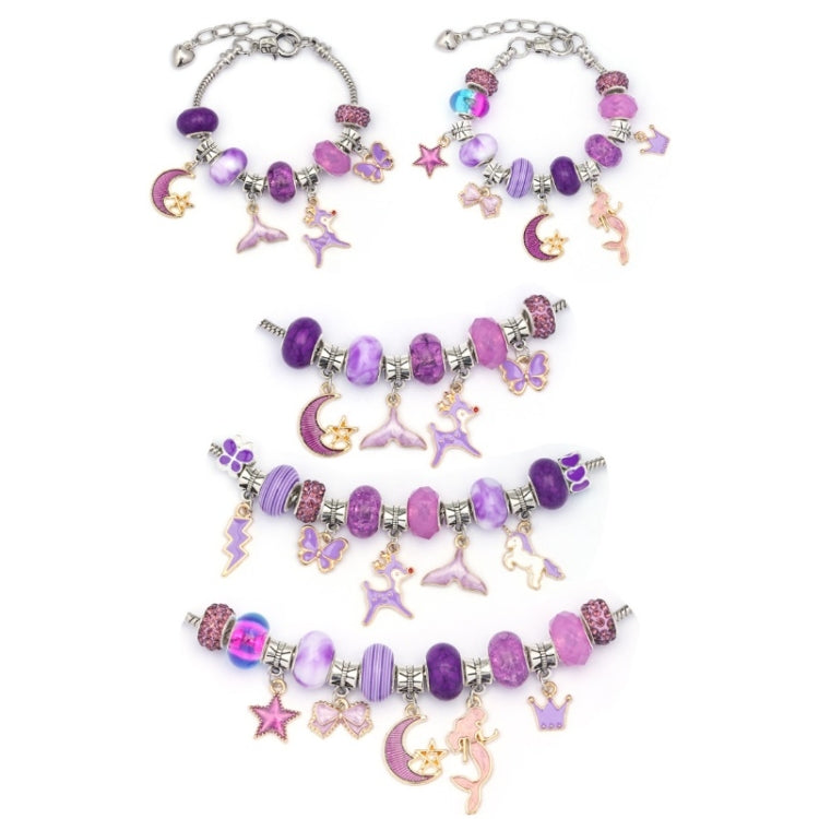 TZ-05 63 In 1 Colorful Crystal Cartoon DIY Jewelry Children Bracelet, 63 In 1(Purple Suit), 63 In 1(Red Suit), 63 In 1(Green Suit), 63 In 1(Color Suit)