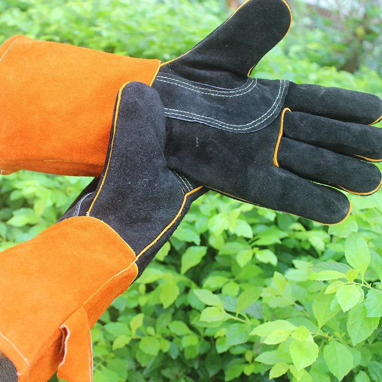 1 Pair JJ-S2011 Outdoor Garden Cut-Proof Genuine Leather Welding Gloves, JJ-S2011