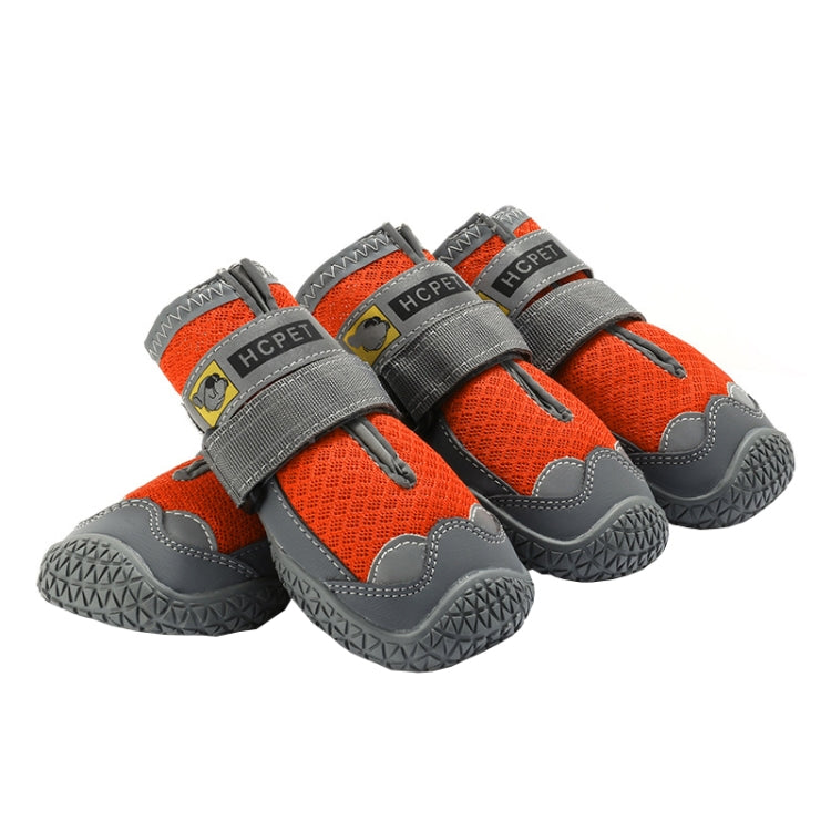 4 PCS / Set HCPET Dog Shoes Breathable Net Dog Shoes, No.1 4cm, No.2 4.5cm, No.3 5cm, No.4 5.5cm, No.5 6cm, No.6 6.5cm, No.7 7cm, No.8 7.5cm