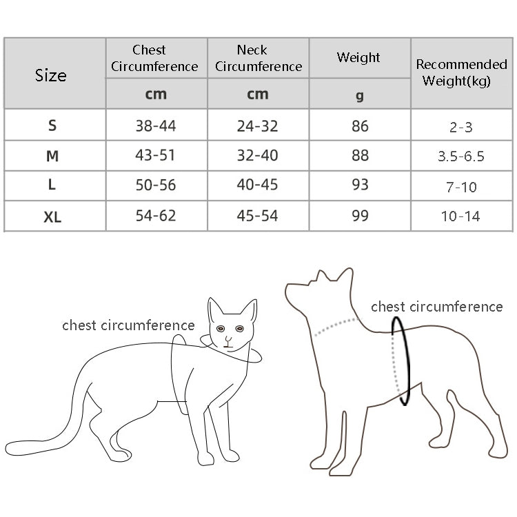 BL-867 Pet Chest Straps Reflective Dog Traction Rope, Size:, S, M, L, XL