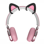 T6 Cute Cat Ear Decoration for Headphones, Black, White