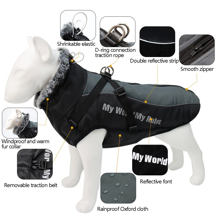 BL-683 Keep Warm Reflective Dog Clothes, XL, XXL, XXXL