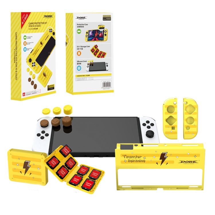 DOBE TNS-1192  Host Handle Protective Shell + Card Box + Rocker Cap Set For Switch OLED, TNS-1192