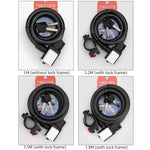 BG-0518 Mountain Bike Portable Anti-Theft Bold Cable Lock, Length:, 1m Without Lock Frame, 1.2m With Lock Frame, 1.5m With Lock Frame, 1.8m With Lock Frame