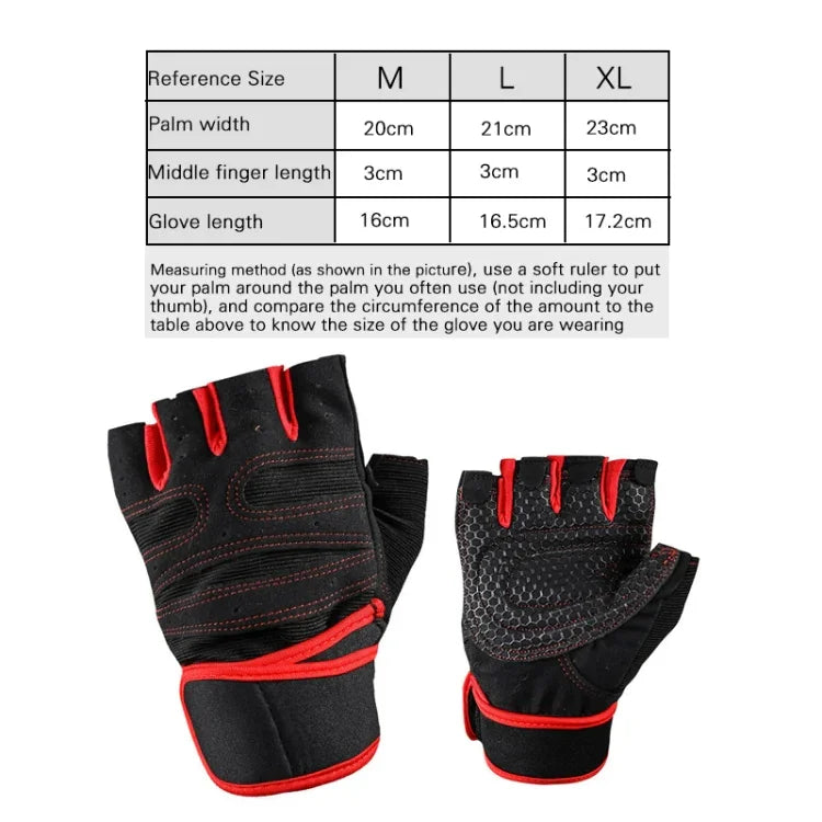 ST-2120 Gym Exercise Equipment Anti-Slip Gloves, S, M, L, XL