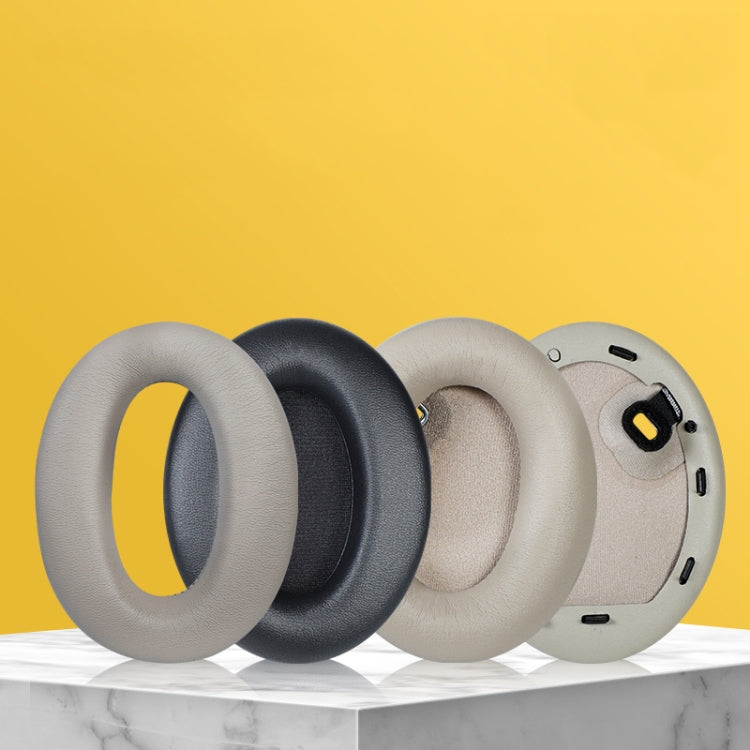 زوجان من وسادات الأذن الجلدية PU لسماعة Sony WH-1000XM4، WH-1000XM4 (أسود + إبزيم)، WH-1000XM4 (أزرق + إبزيم)