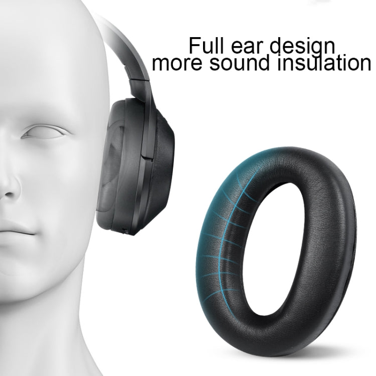 زوجان من وسادات الأذن الجلدية PU لسماعة Sony WH-1000XM4، WH-1000XM4 (أسود + إبزيم)، WH-1000XM4 (أزرق + إبزيم)