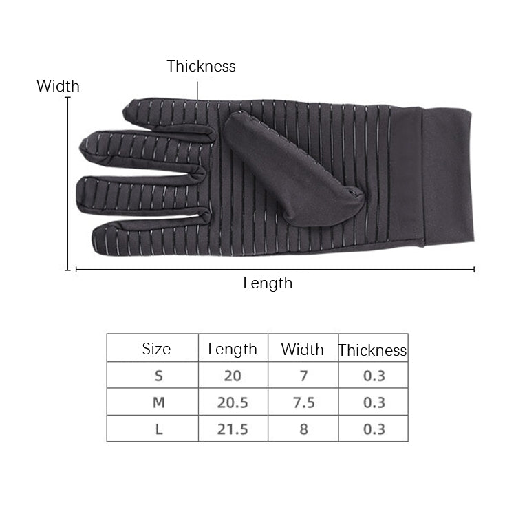 Copper Fiber Pressure Sports Fitness Anti-Slip Gloves, Size:, S, M, L
