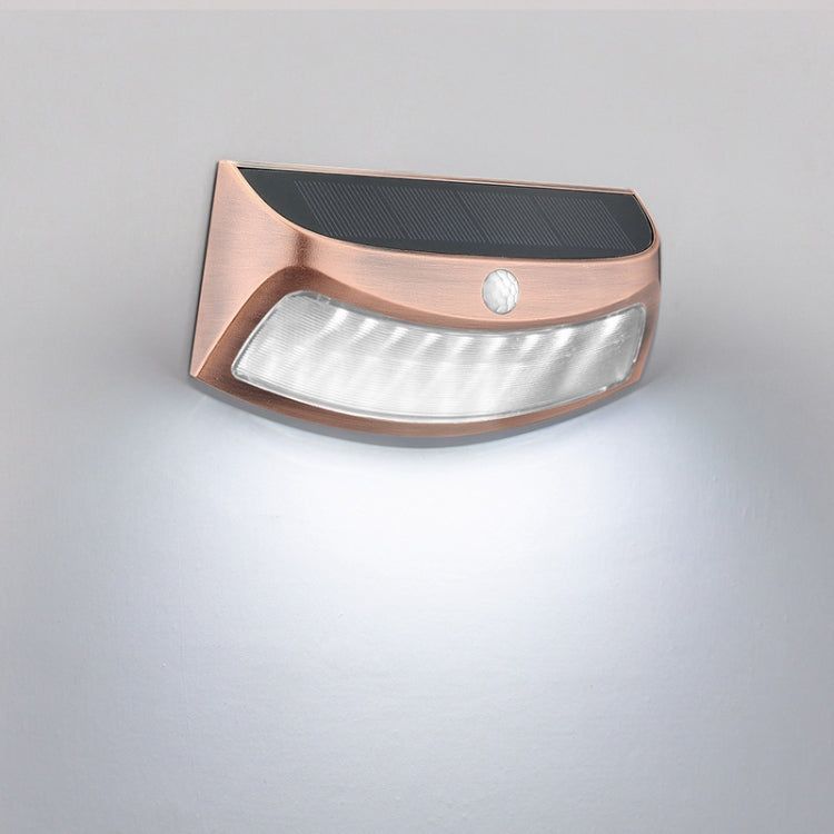 Red Copper Human Body Induction Solar Wall Light, White Light, Warm Light